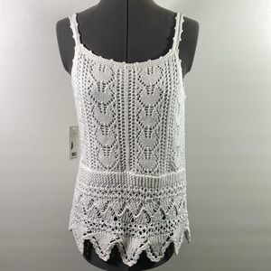 Roxie B Openwork Pull Over Lined Tank Vest  Size M New With Tag